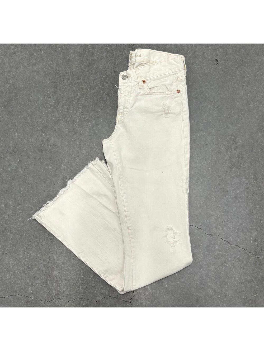 7 For All Mankind White Flare Jeans